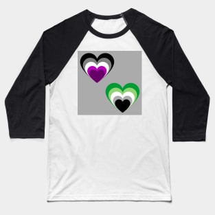 Aro/Ace hearts Baseball T-Shirt